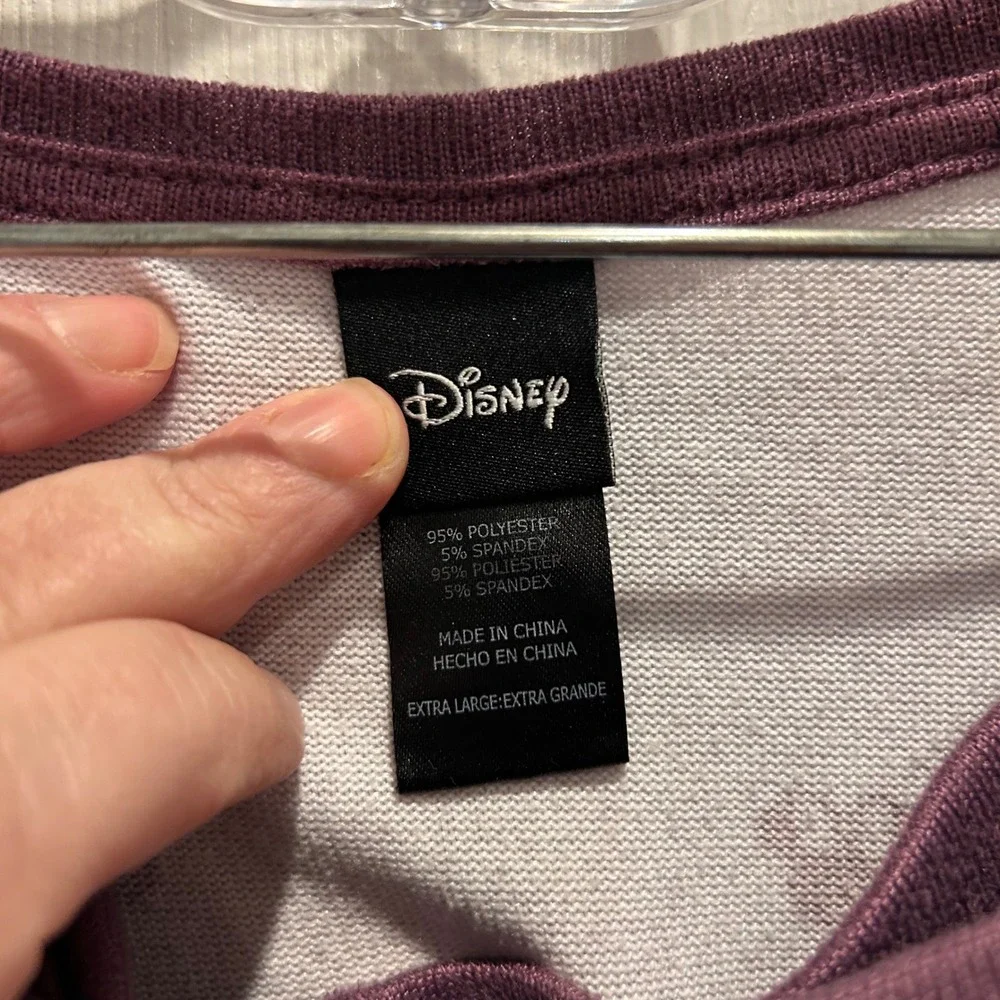 Disney Minnie Mouse Pajama Set Womens XL Purple‎ Long Sleeve Joggers Loungewear - Picture 5 of 9